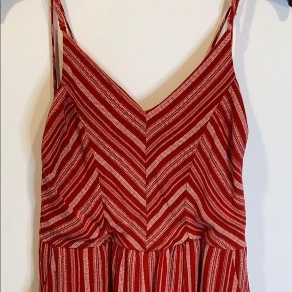 ONE CLOTHING Striped Mini Romper Chevron V-Neck M - Picture 3 of 8